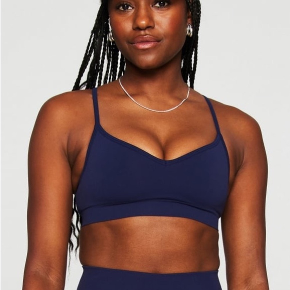 Fabletics Navy Racerback Sports Bra